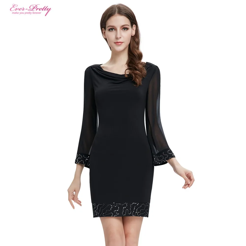 [Clearance Sale] Elegant Cocktail Dresses HE03764 Black Fall Winter