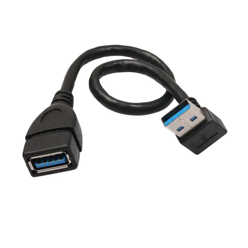 

USB 3.0 Right Angle 270 degree Extension Cable Male to Female Adapter Cord, 20cm