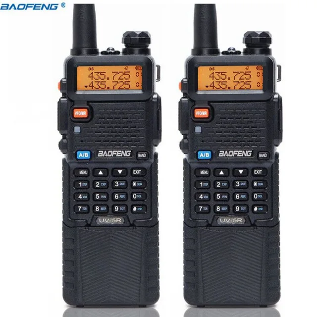 2 шт BaoFeng UV-5R 3800 мАч батарея коммуникатор рация Двухдиапазонная VHF/UHF 136-174& 400-520 МГц CB радио+ 2 шт NA-771 антенна - Цвет: black