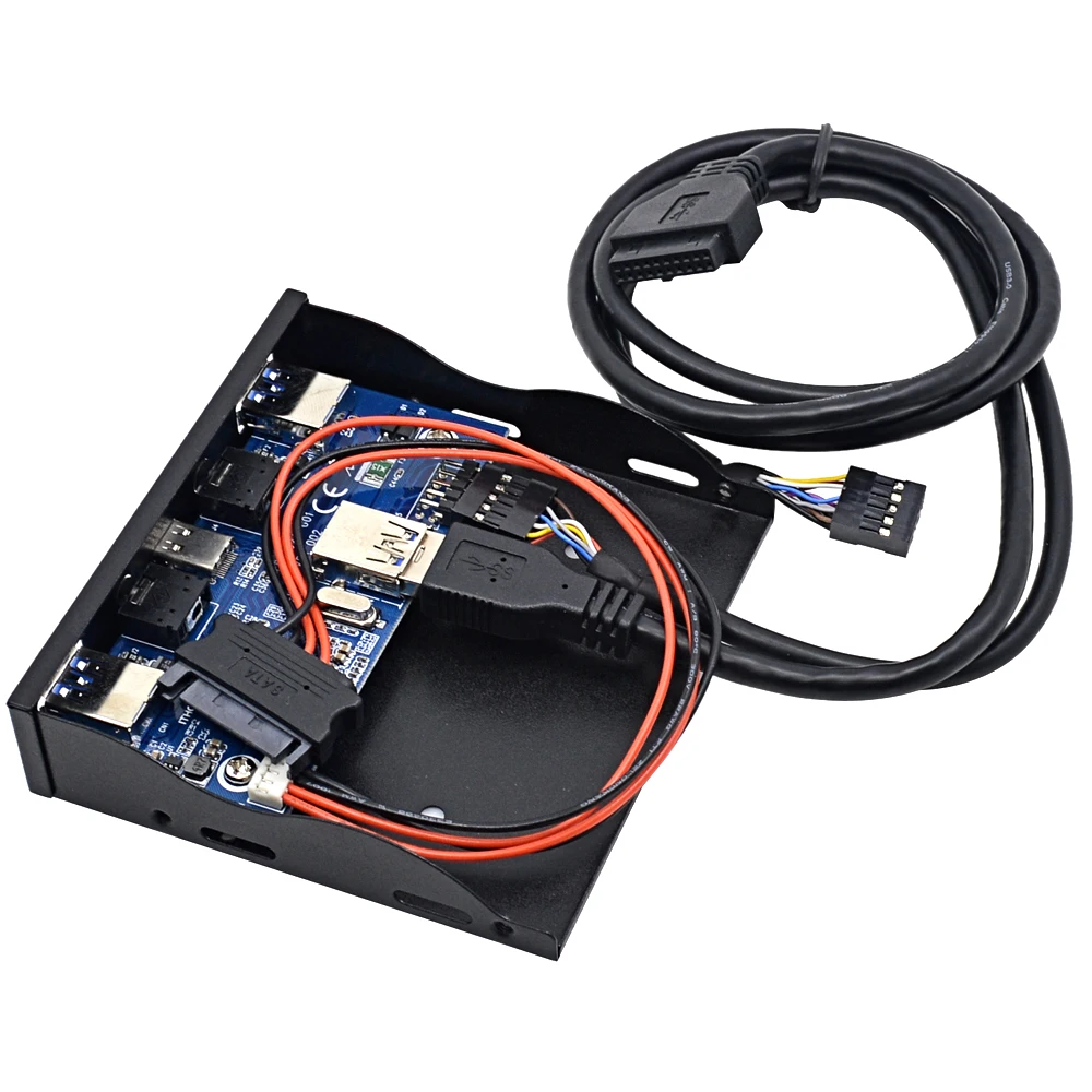 CHIPAL 5 Порты USB 3 0 хаб Spilitter 1 TYPE C спереди Панель аудио высокой четкости с Мощность