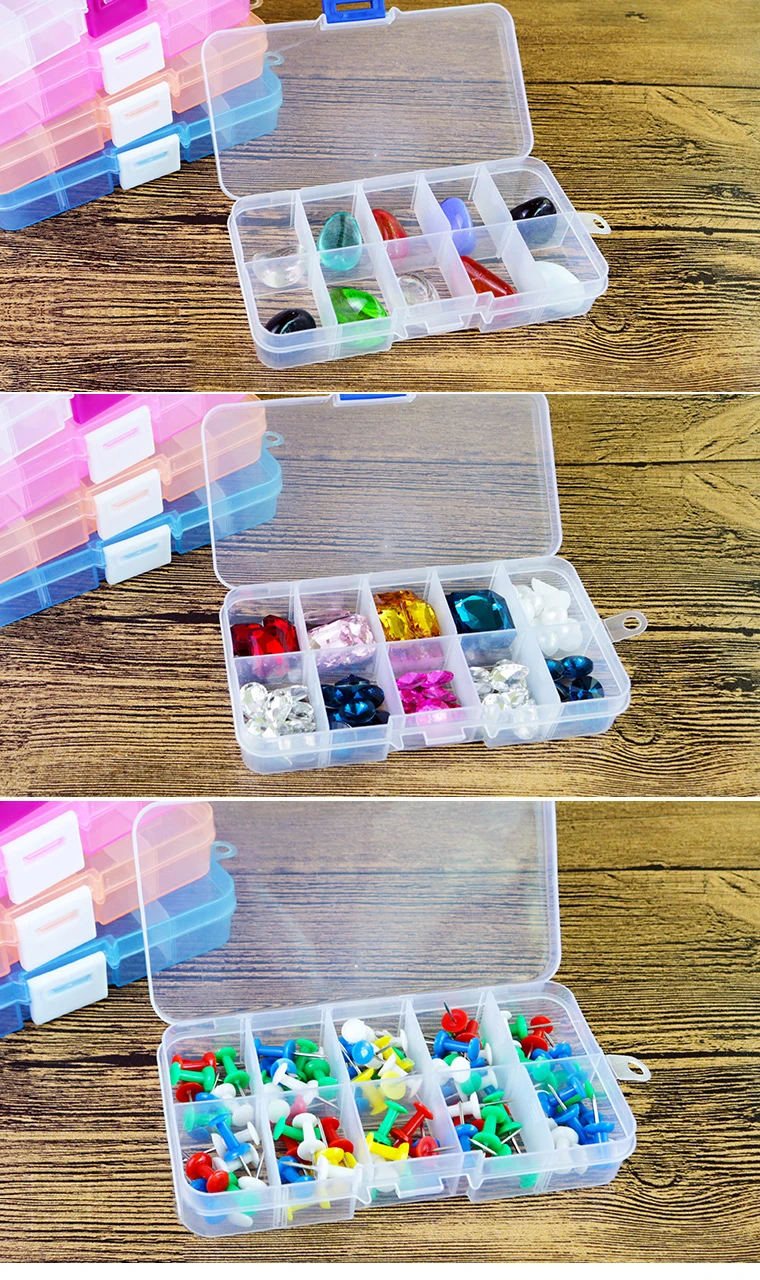 Portable plastic Storage Box Container for Jewelry Beads Pills Nail Art Tips Ring Electronic Parts Screw Beads Organizer (8)