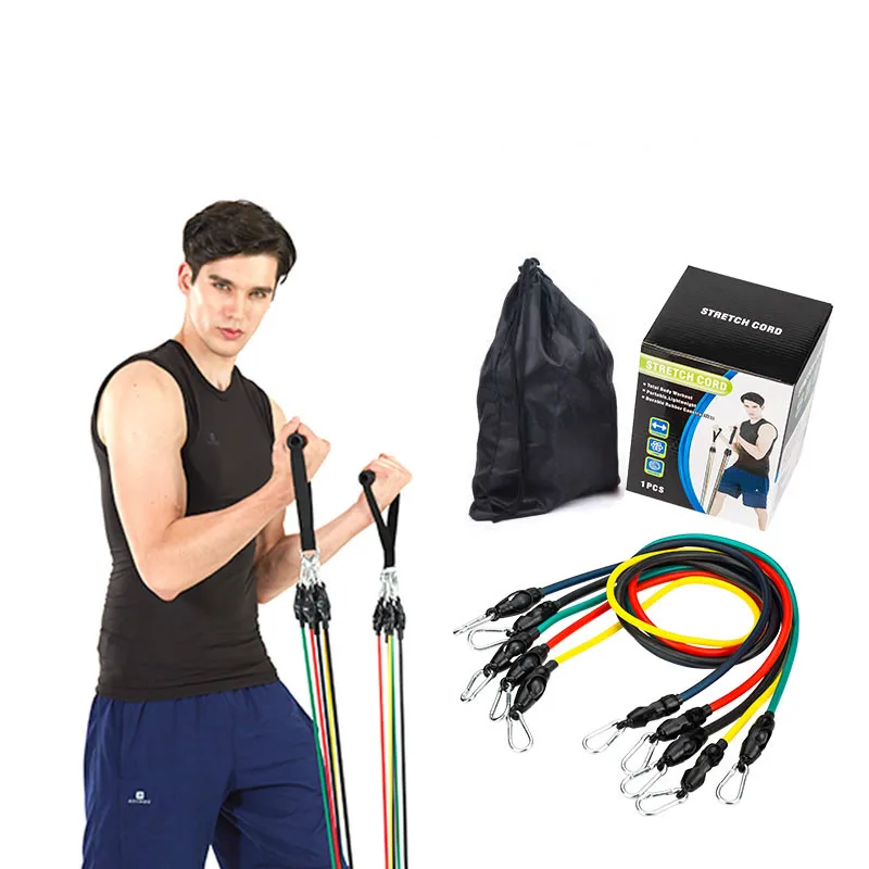 

11pcs/set Latex Tubing Expanders Exercise Tubes Strength Resistance Bands Pull Rope Pilates Crossfit Fitness Equipment