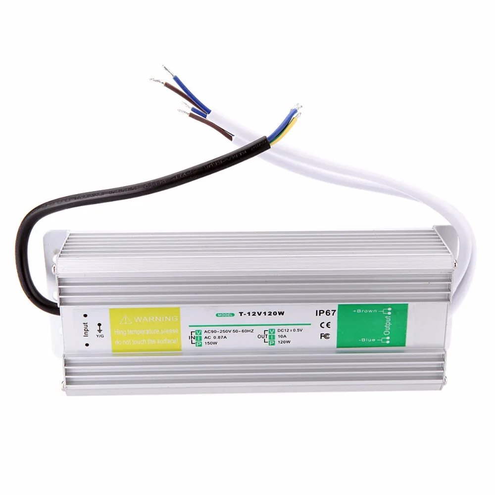 

IP67 12V 10A 120W Ac to Dc Switching Power Supply Outdoor Used Led Strip Waterproof Driver