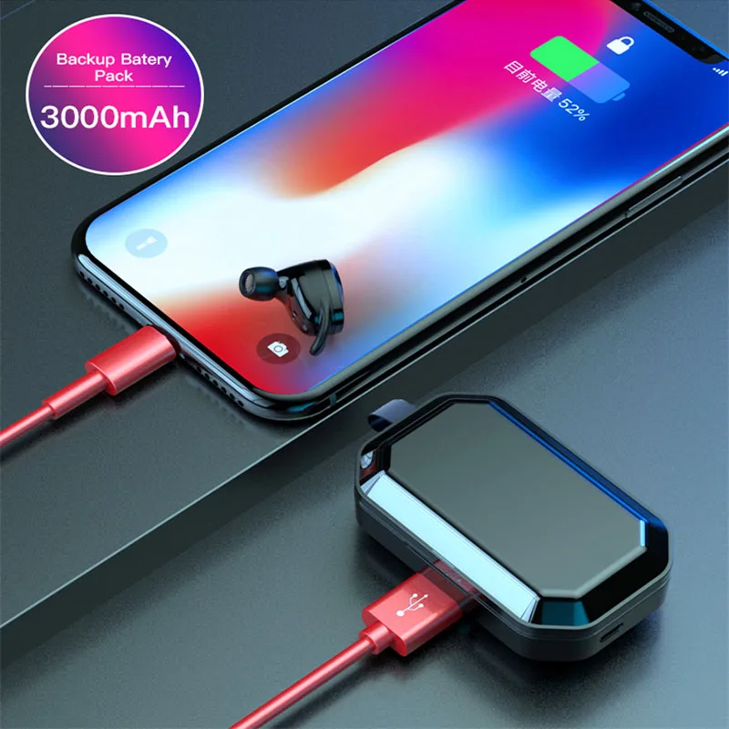 Touch Control TWS Bluetooth 5.0 Earphone Headpone EDR Mini Twins Stereo Microphone True Wireless Earbuds for All Smart Phone