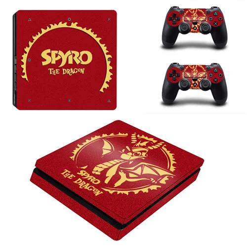 Game Spyro The Dragon PS4 Slim Skin Sticker For Sony PlayStation 4 Console and 2 Controllers PS4 Slim Skins Sticker Decal Vinyl 