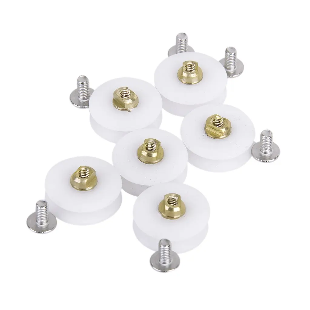 

LHLL!6pcs Remplacements de Poulies Rouleaux de Porte de Douche Diametre de Roue 22,5mm
