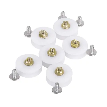 

LHLL!6pcs Remplacements de Poulies Rouleaux de Porte de Douche Diametre de Roue 22,5mm