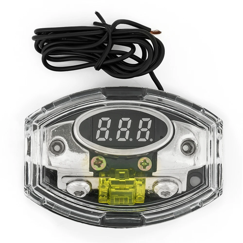 

Universal Car Auto Digital LED Voltage Display Audio Amplifier Fuse Holder Electrical LED 100A Fuse Box 1 in 1 way out