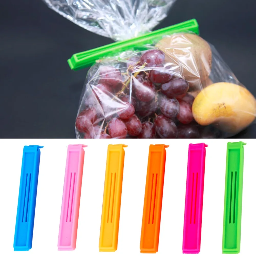 6pcs Kitchen Storage Food Snack Seal Sealing Bag Clips Clamp Plastic