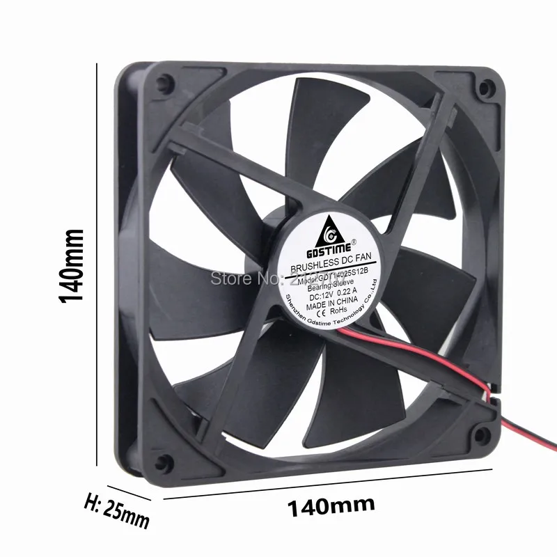 12V 140mm fan 2