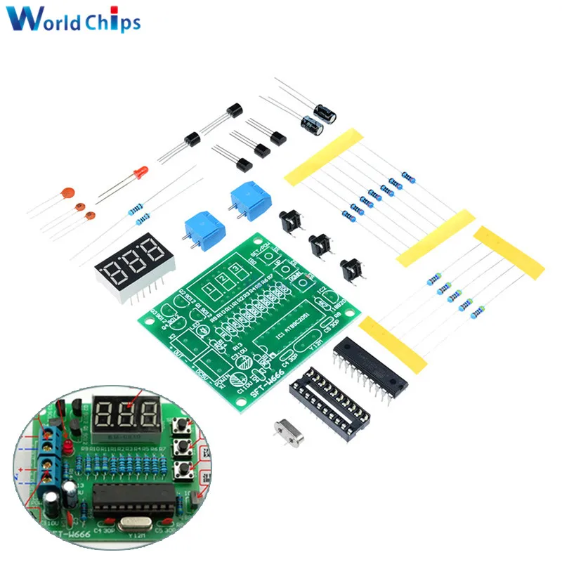 

DIY Kits AT89C2051 DS18B20 Kit Digital Temperature Controller LED Alarm 5V DC Microcontroller Design Thermometer Electronic Suit