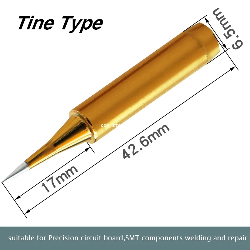 Высокое качество Замена паяльник наконечник Лидер-Бесплатный паяльный наконечник внутренний золотой цвет Продается 1 шт