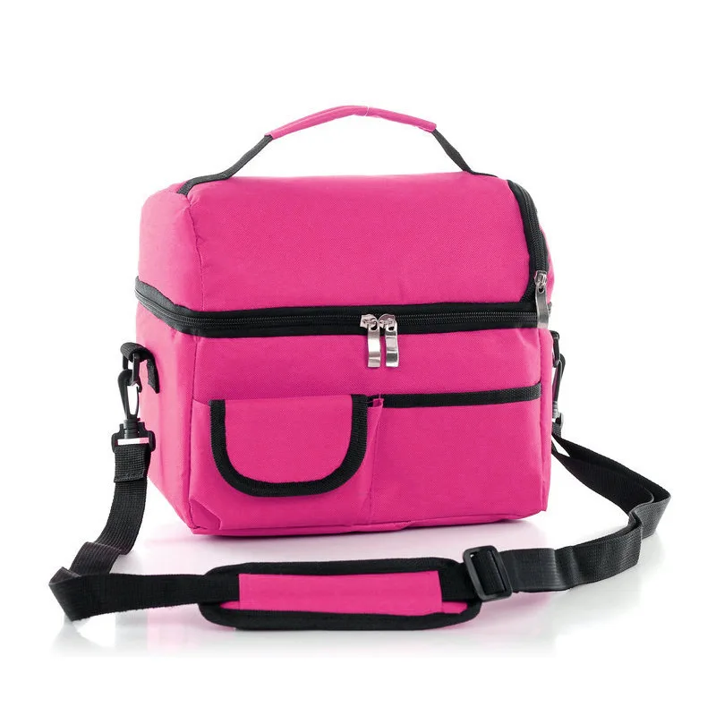 

Multi-Functional Large Purse Organizer Insert Nylon Dual Zipper Women Travel Insert handbag Liner T Portable Lunch Heat Preserva