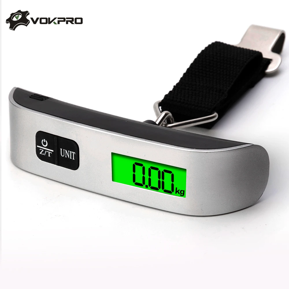 

50kg/110lb Digital Electronic Luggage Scale Portable Suitcase Scale Handled Travel Bag Weighting Steelyard Hook Hanging Scale