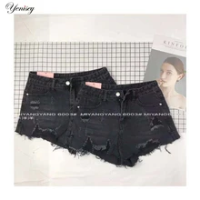Сексуальные винтажные короткие джинсовые шорты, милые джинсовые шорты бикини, сексуальные Клубные вечерние шорты 6003-3