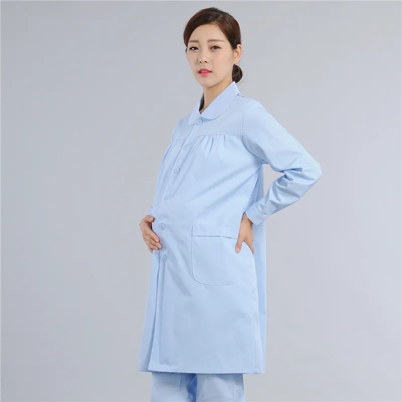 

New Women Medical Lab Coats Quality Doctor Nurse Uniform Hospital Nursing Scrub Overalls Long Sleeve for Mateniry Pregnance