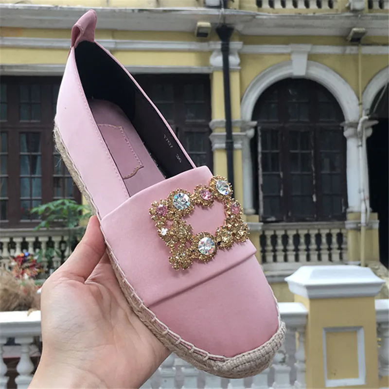 

Buckle Crystal Fisherman shoes Platform Lazy Chaussures Femme Rope Sneakers Loafers Flats Zapatillas Mujer Women Espadrilles