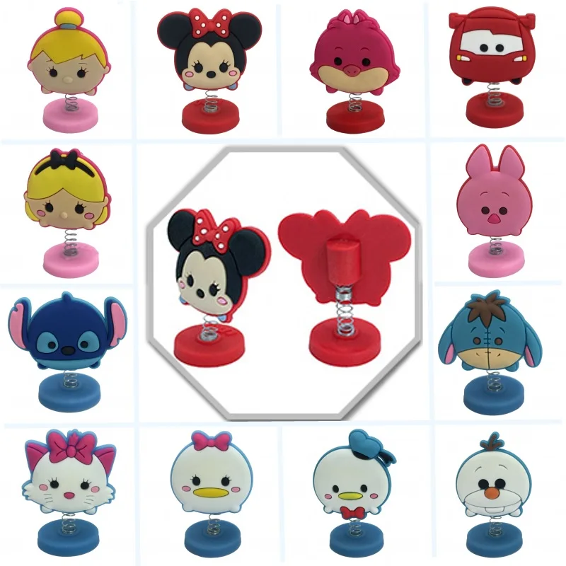 

1 piece Tsum Lovely Cartoon PVC Capsule Toy Stand High Quality Home/Cars Decor Spring Dolls Kids Gift Party DIY Decoration
