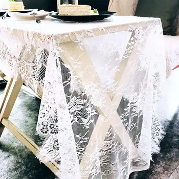 

3M White Vintage Table Cloth Lace Hollow Decorative Tablecloth Dining Table Cover Wedding Decoration Party Hotel Home Decor