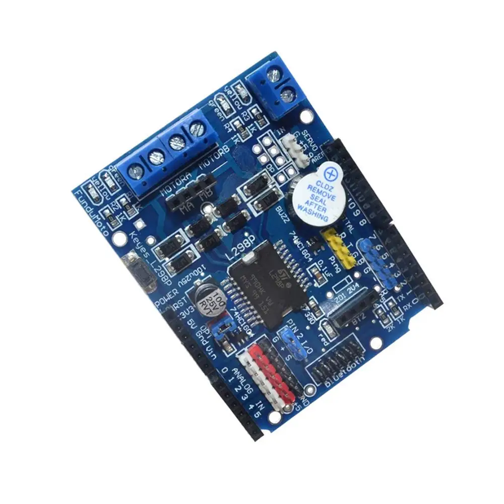 Модуль драйвера двигателя L298P плата расширения H bridge Drive Shield высокомощный