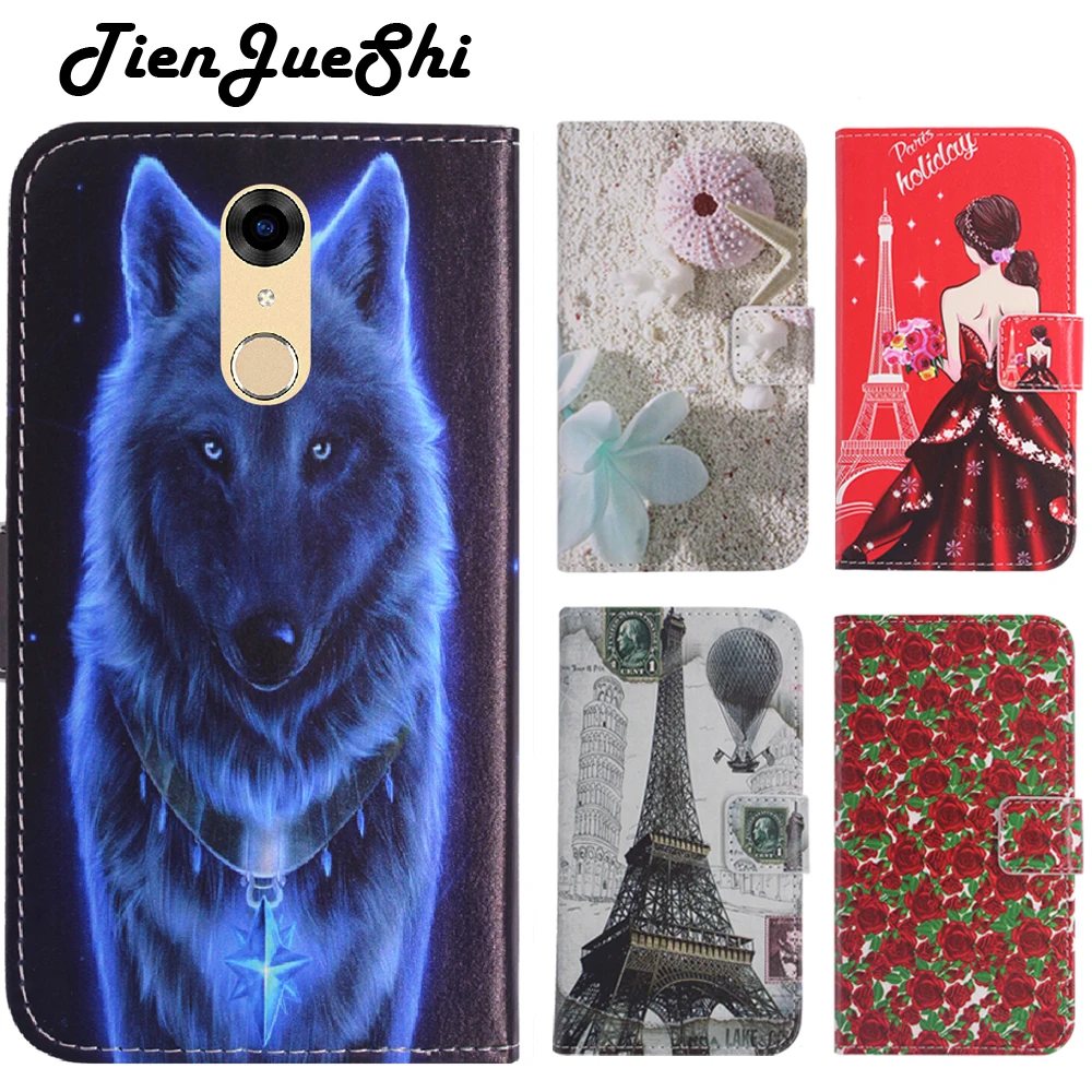 TienJueShi модный защитный кожаный чехол-книжка с откидной крышкой для BLU Studio View XL S790Q 5