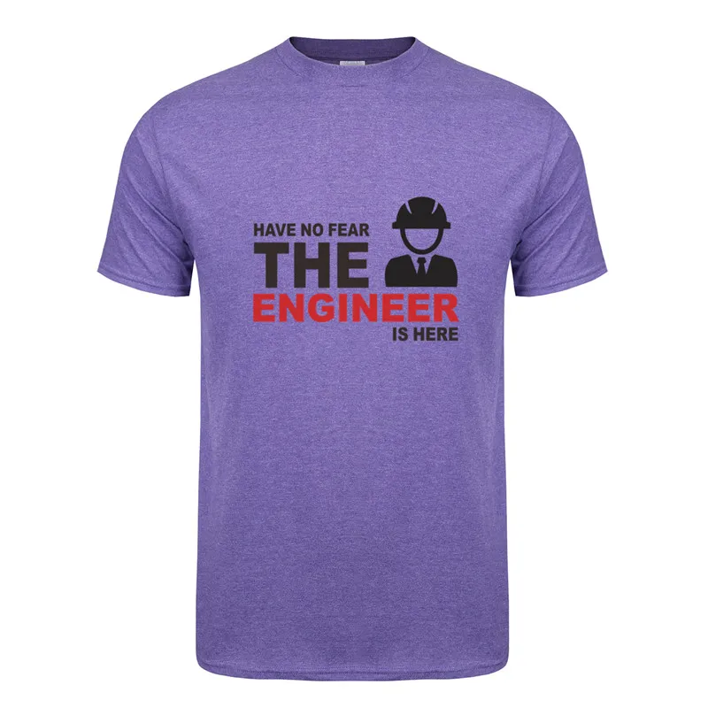 Летняя модная мужская футболка с коротким рукавом и надписью «Have no Fear The Engineer is here», хлопковая футболка для мужчин, OT-658 - Цвет: as picture