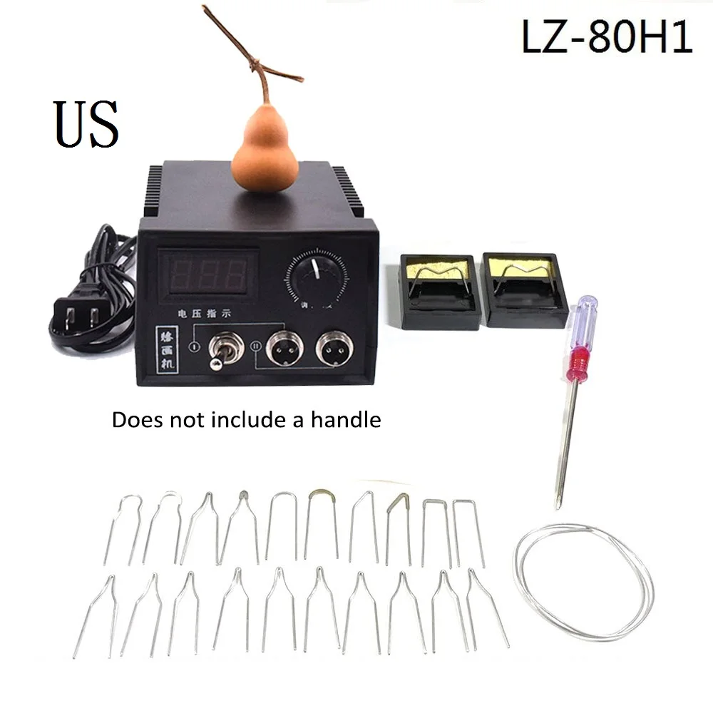 60W 110V Digital Pyrography Machine Wood Burning Pen Adjustable Temperature Woodworking Crafts Brush Machine Craft Tool Kits