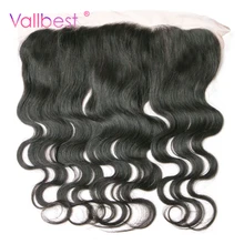 Vallbest Body Wave With Lace Frontal Closure 100% Human Hair Non Remy Hair Weave With Baby Hair Free Part Natural Black Color 1B