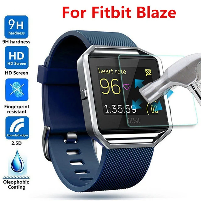 

For Fitbit Blaze Premium Ultra-thin Crystal Clear 9H Anti-scratch Bubble-Free Tempered Glass Screen Protector For Fitbit
