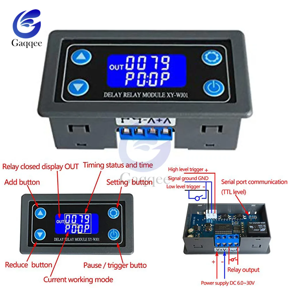 Dc-12. таймер t2302. реле времени с дисплеем. таймер dc12v\. цифровой таймер (реле времени) 220 в.