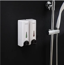 Мода большой емкости дважды глава 350 мл * 2 жидкое мыло Dispensers душа / шампунь / лосьон кондиционера мыла