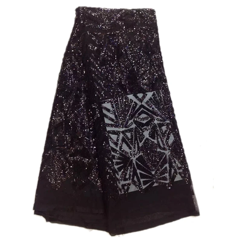 Black 2016 Fashion African Lace Fabric Wholesale Prices French Sequins Tulle For Beautiful Lady Jl-275 | Дом и сад