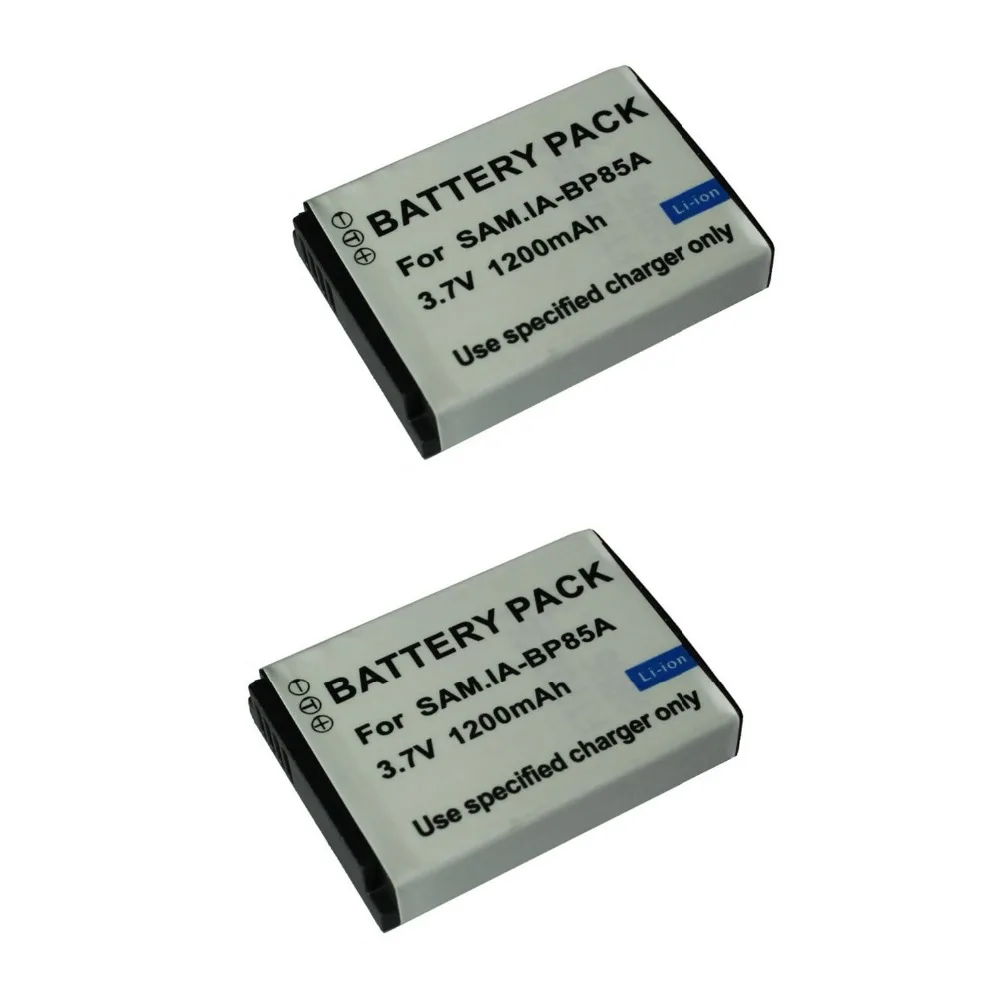 2Pcs 1200mAh IA BP85A BP85A BP 85A Rechargeable Camera Battery For