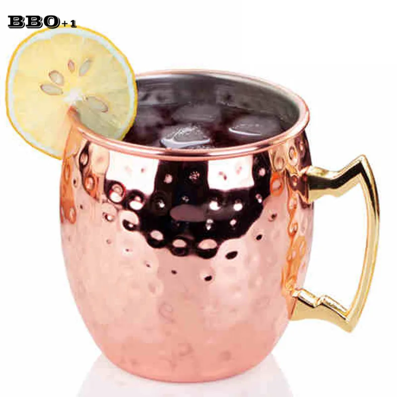 

100% Copper Moscow Mule Mug Coffee Cup Vintage Beer Big Mule Cup Kitchen Utensils Restaurant Bar Cafe Beer Beverage Mugs