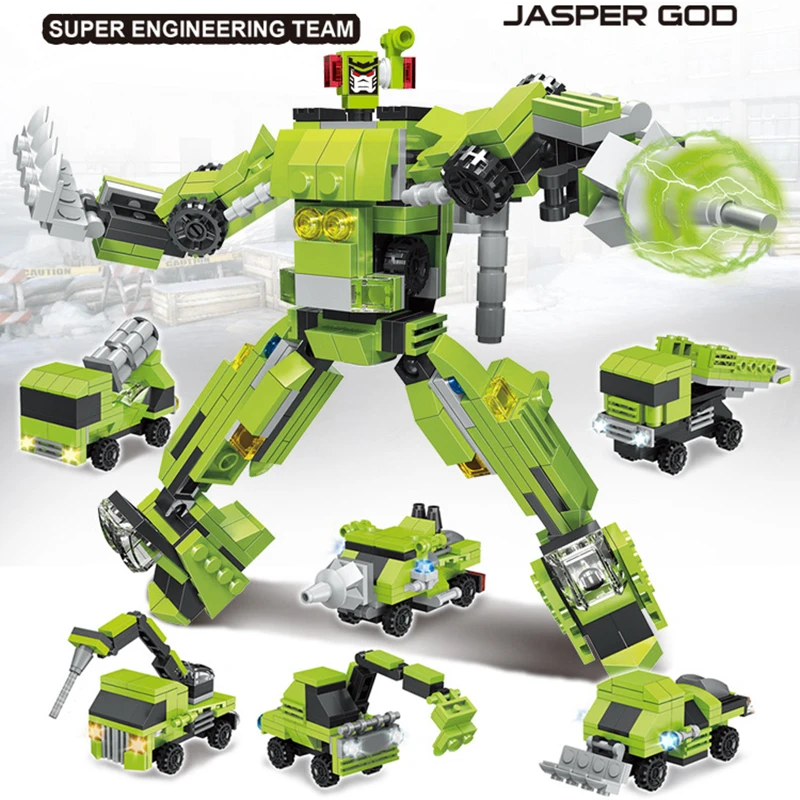 

6 eggs/lot Super Engineering Team Building Blocks Small Bricks Toy For Children Boy Girl Creative Toys Birthday Christmas Gift