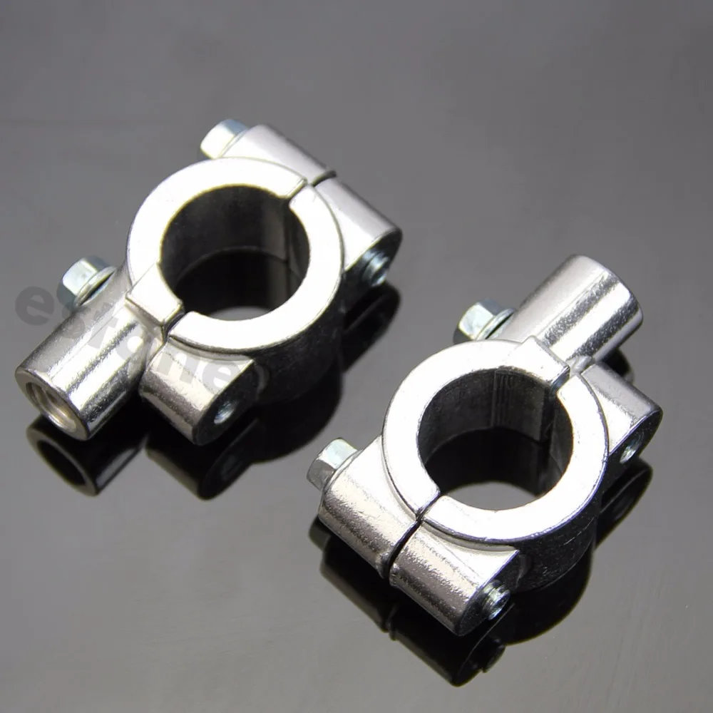 

2pcs Universal Motorcycle Handlebar Mirror Mount 10mm 7/8" Aluminum Clamp