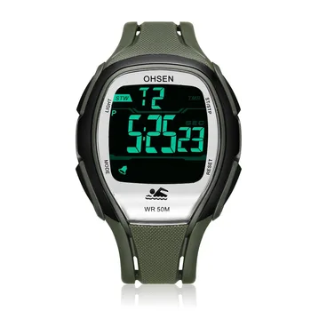 

OHSEN Fashion Digital Watch Men Running Man Military Wristwatch LED Date Day Alarm Stopwatch Sport Watch Relogios