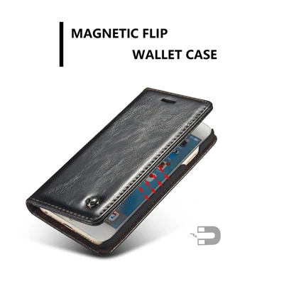Бренд koosuk Бумажник Флип кожаный чехол для iphone 6 6s 4,7 дюймов защитный чехол с кармашком для карт телефона чехол для apple iphone6 i6 - Цвет: Черный