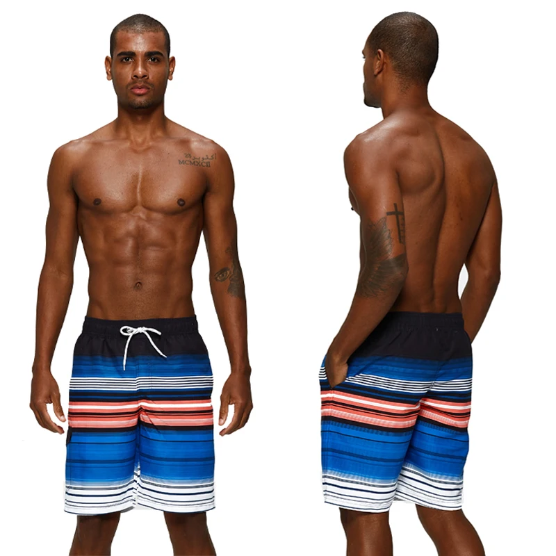 Datifer New Men's summer gradual change color beachwear high quality comfortable Board short homme swimming trunks