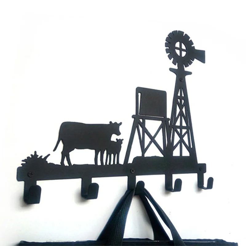  Original Windmill Design Robe Hook 5 Coat Hooks American Style Hat/Bag/Clothes Kitchen Bathroom Wal - 32751825818