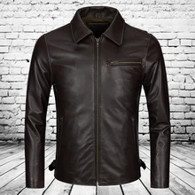 New Genuine Leather Cow Coat Real Leather Mens Jacket Smart Casual Genuine Leather Coat Men Autumn Winter Clothing Fashion