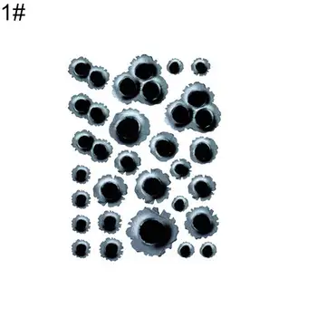 

Bullet Hole Print Car Styling Sticker Body Window Reflective Decoration Decal cool and stylish araba aksesuar
