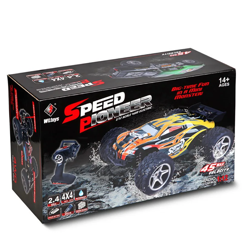 WLtoys 12404 2 4G 4CH 1:12 4WD RC автомобиль электрический четырехколесный привод