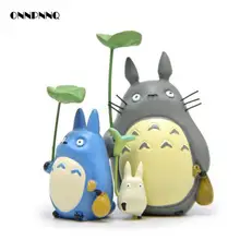 3pcs/set Cute Diy Resin Totoro Doll Landscape Miniature Figurines Kawaii Cartoon Animal Miniature Garden Toy Kid Gifts