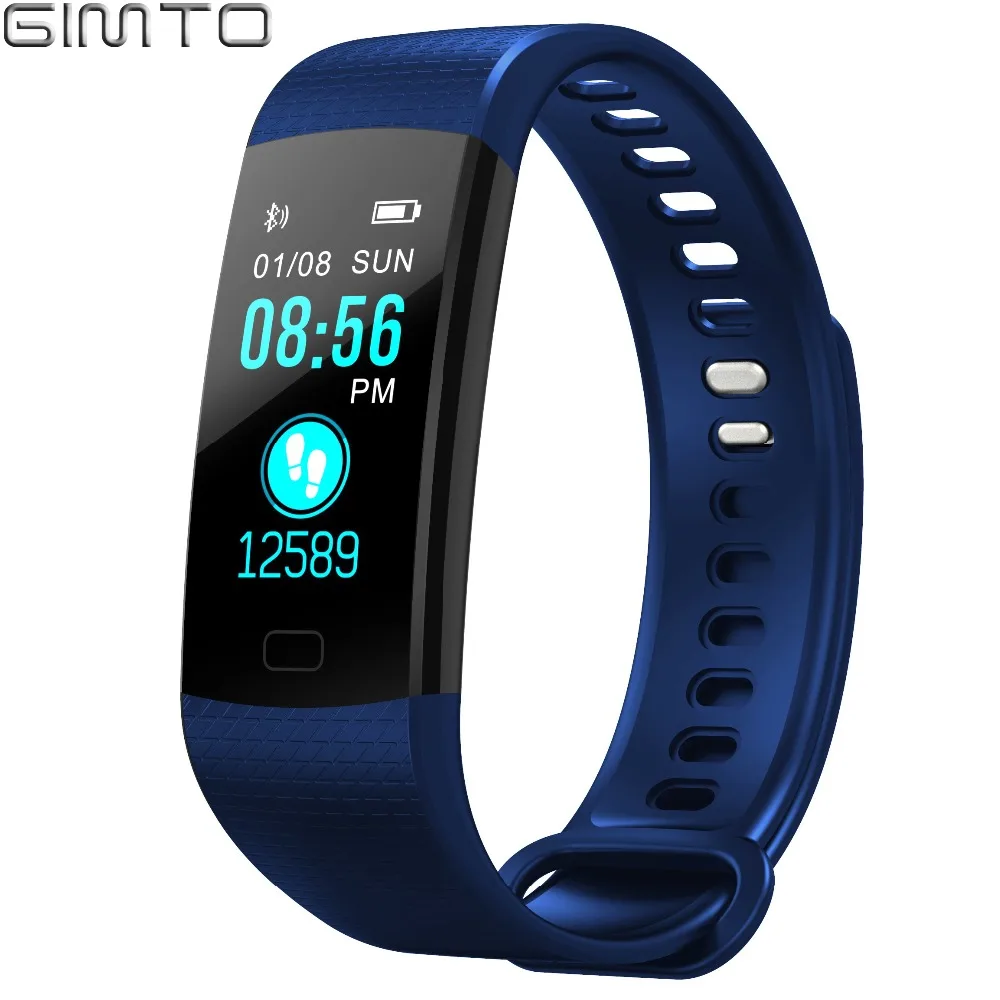 

GIMTO Android Iphone Smart Bracelet Watch Women Men Sport Wristwatch Digital Color Screen Waterproof Casual Health Wear Clock