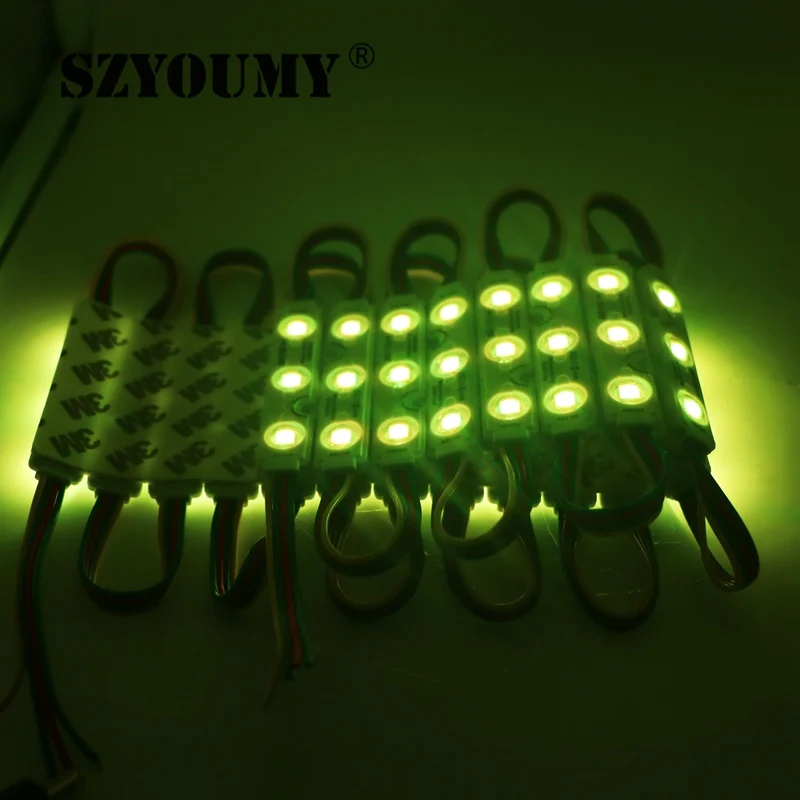 SZYOUMY 500/Lot Черный PCB DC12V RGB 5050 инъекции светодиодный модуль, реклама/Windows свет