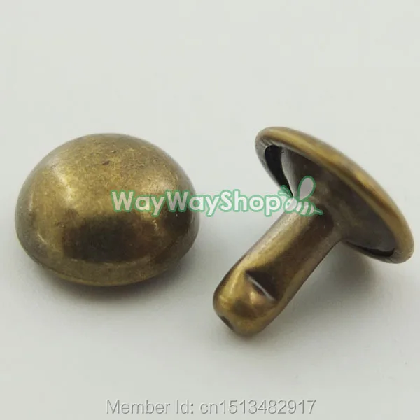 200 комплектов 10 мм 3/8 дюйма круглая двойная крышка Быстрая заклепка для кожаного