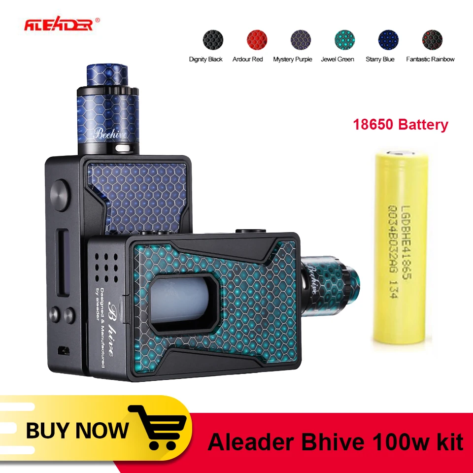 Оригинальный Aleader Bhive 100 Вт BF Squonker Box TC Mod Kit Squonk электронная сигарета с полимерной