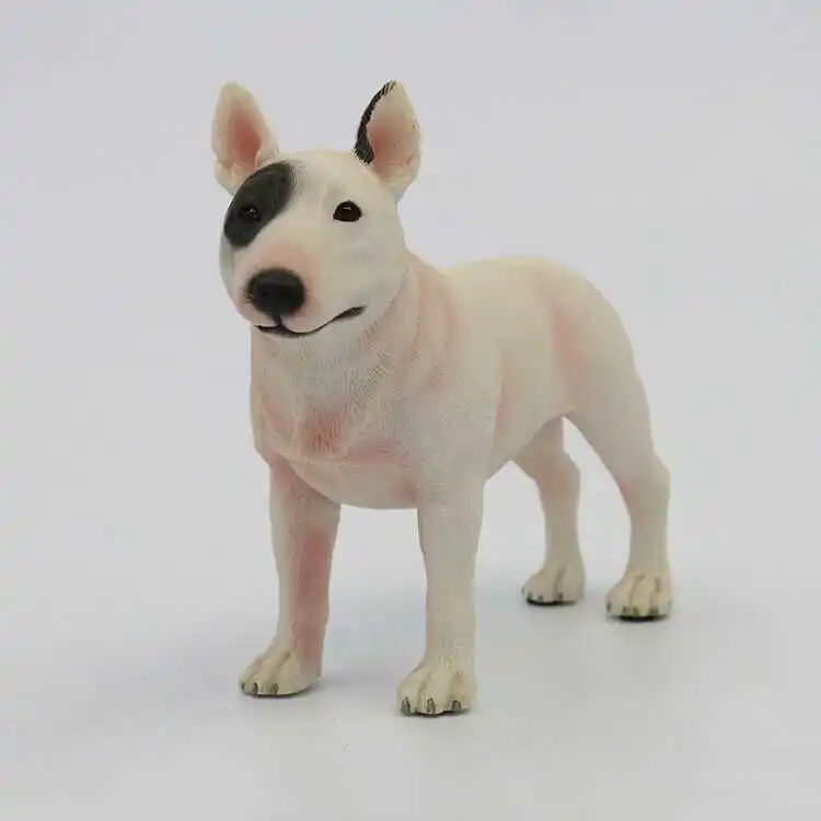 Resin Bull Terrier Dog Simulasi Anjing Model Resin Kerajinan