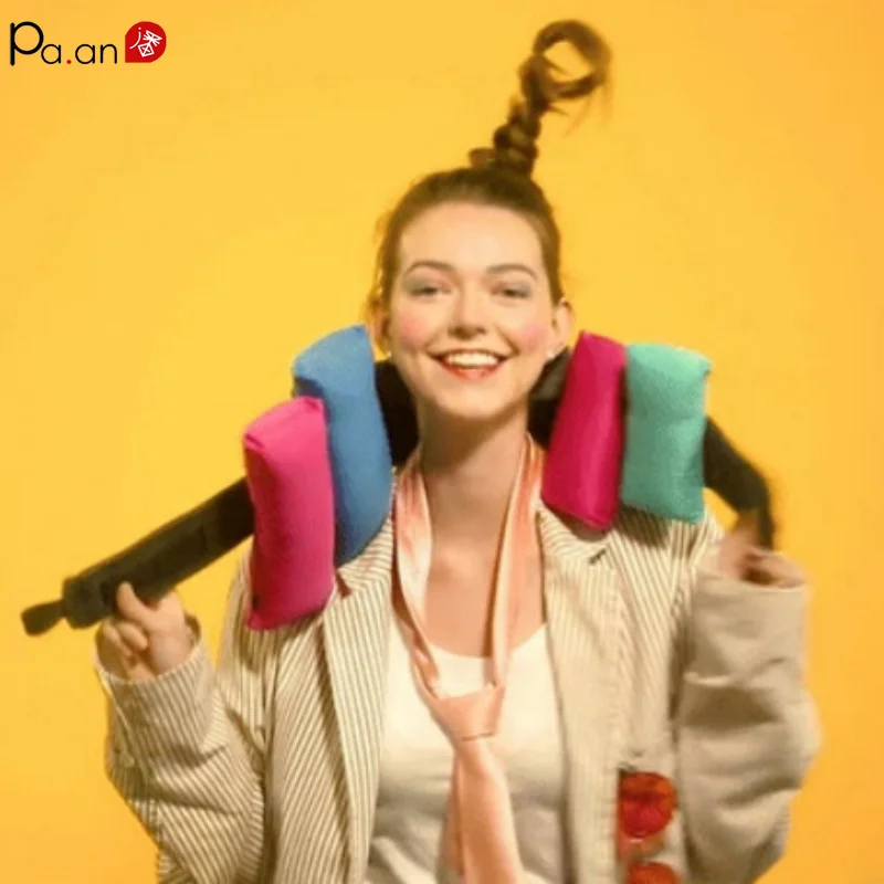 

Pa.an Combined Cushion Travel Pillow Perfect Travel-mate Portable Suede Silk Lining Cotton Core Neck Pillows Car Train Plane Nap